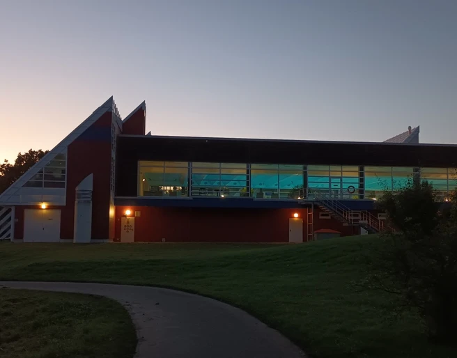 Abendstimmung am Thermalsolbad in Salzgitter-Bad