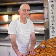 Urs Lötscher in the bakery