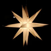 IMG_20191206_185513.jpg ein leuchtender Weihnachtsstern aus Pappe im Dunkeln