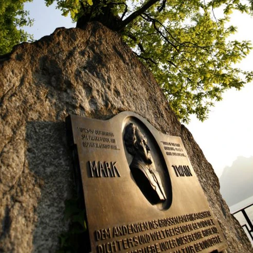 Mark Twain Denkmal in Weggis