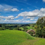 Immer wieder bietet sich eine schöne Sicht gegen den Jura