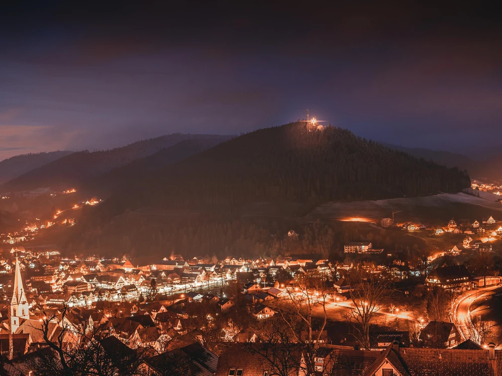 Baiersbronn bei Nacht