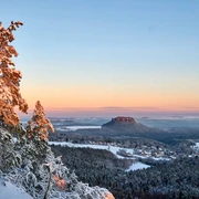 Blick vom Gohrisch zum Lilienstein