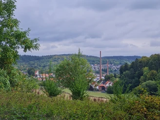 Blick auf Grünenplan von der Schneppelhütte