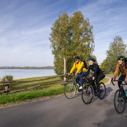 Radeln an der Schladitzer Bucht