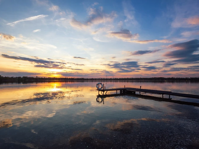 Sonnenuntergang am Kulkwitzer See