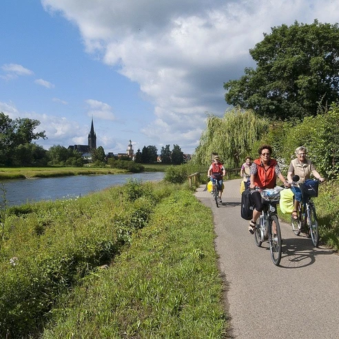 Fahrradfahren an der Weser