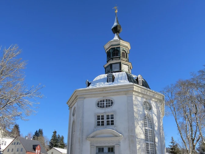 Kirche Carlsfeld im Winter