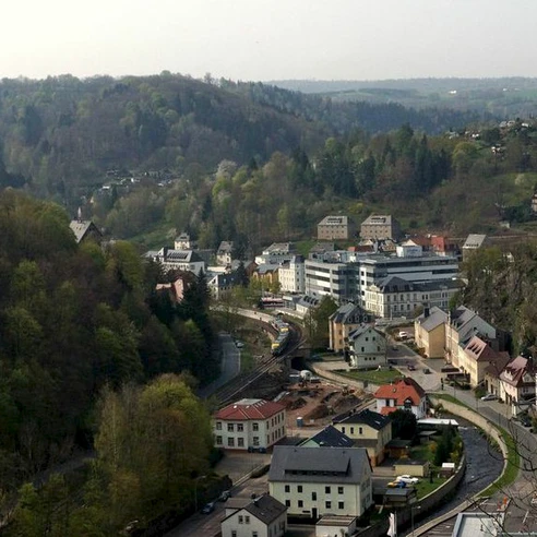 Schöne Aussichten auf die Uhrenstadt Glashütte