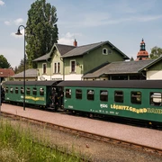 Bahnhof Moritzburg mit Lößnitzgrundbahn - der Startpunkt der Radtour