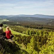 Blick vom Bärenstein auf den Erzgebirgskamm