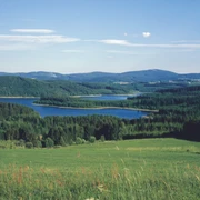 Talsperre Eibenstock mit Auersberg von Hundshübel aus