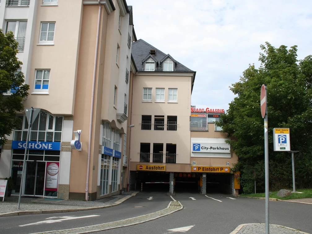 Außenansicht City Parkhaus Plauen