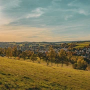 Aussicht von Gleesbergstraße in Schneeberg