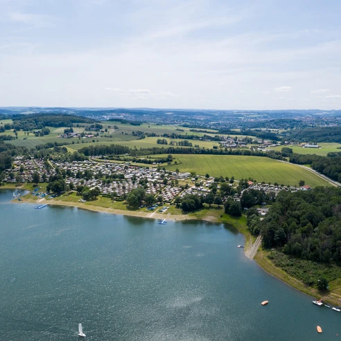 Blick auf den Campingplatz Gunzenberg