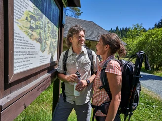 Infotafel am Jungfernsprung