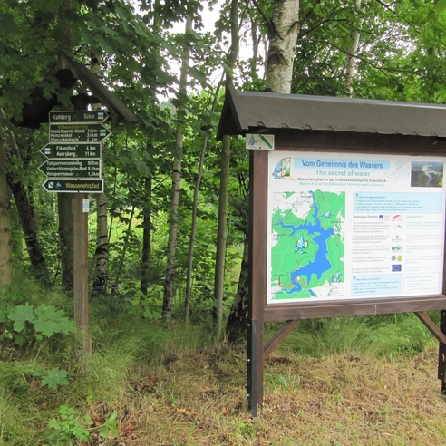 Infotafel am Wasserlehrpfad Eibenstock