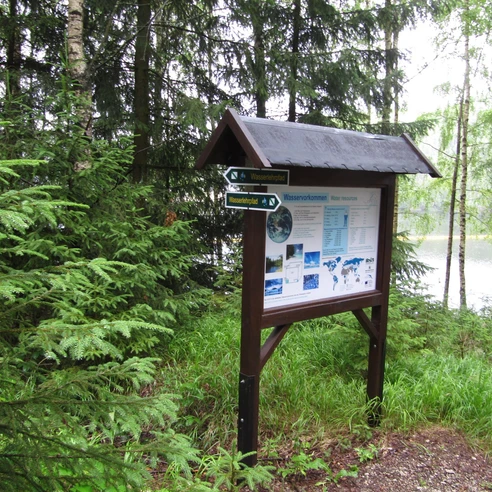 Infotafel am Wasserlehrpfad Eibenstock