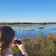 Naturbeobachtung im Naturschutzgebiet Theikenmeer, Aussichtsplattform Wehmer Dose, Werlte ©Naturpark Hümmling.jpg
