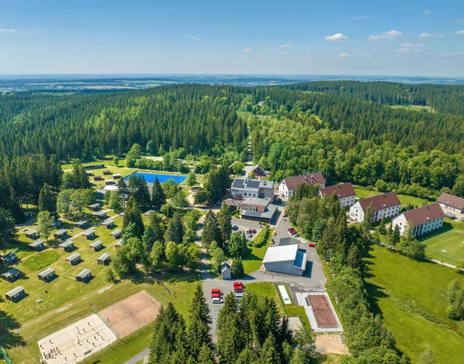 Unser Waldpark von oben