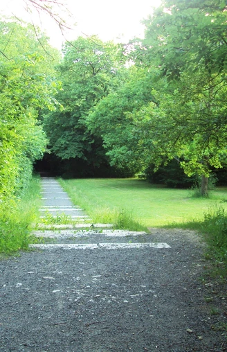 Salzgitter-Bad, Treppenabgang zu Beginnder Wanderweg 6 und 7