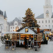 Weihnachtsmarkt in Schneeberg im Erzgebirge