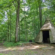 Stadtwald Hube_Märchenwald_Köhlerhütte Stadtwald Hube_Märchenwald_Köhlerhütte