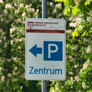 Parkplatz Zentrum "An der Bleiche" Wegweisung