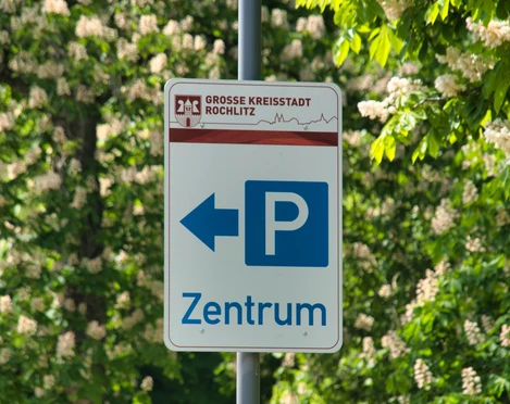 Parkplatz Zentrum "An der Bleiche" Wegweisung