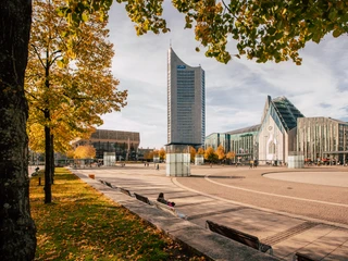 Augustusplatz Leipzig - Universität Leipzig Blick auf das Gewandhaus, das City-Hochhaus sowie die Universität Leipzig, die sich am Augustusplatz befinden