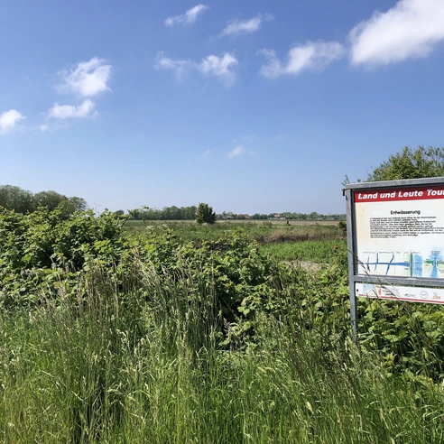 Entwässerung Schild