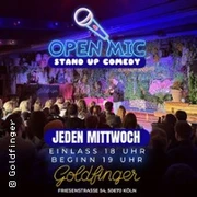 Die Veranstaltung im Goldfinger Köln bietet jeden Mittwoch ab 19 Uhr Open Mic Comedy für das Publikum.