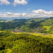 Achertal Panorama Bild über das Tal