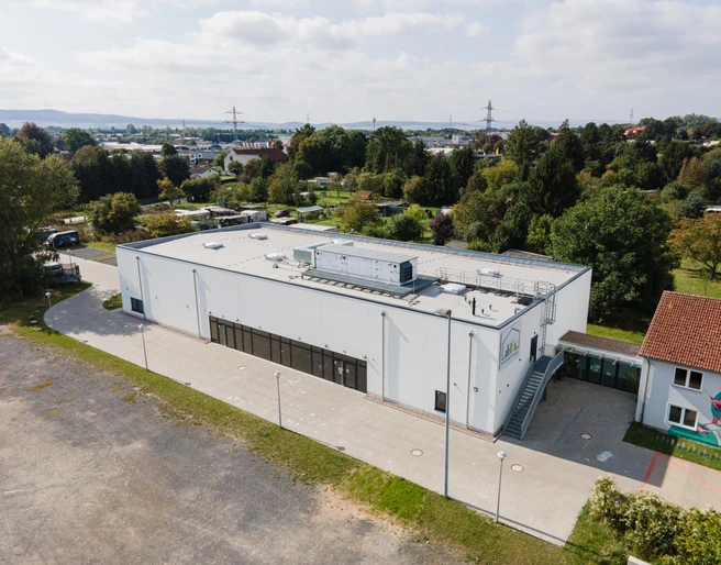 Multifunktionshalle Blick auf die Multifunktionshalle in Einbeck