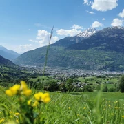 Blick auf Brig und das Rhonetal