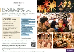 Weihnachten.JPG Weihnachtsfeier im Steigenberger Hotel Köln: Elegante Deko, festliches Menü, fröhliche Atmosphäre.