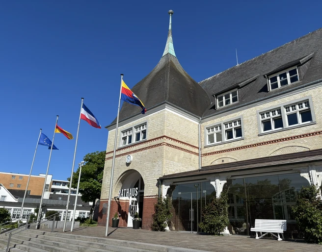 Das Rathausgebäude in Westerland