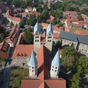 Aerial view of the Liebfrauenkirche Halberstadt Luftaufnahme der Liebfrauenkirche Halberstadt