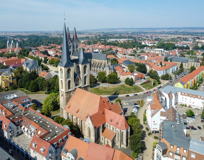 Aerial view of St. Martini, Halberstadt Luftaufnahme der St. Martini Halberstadt
