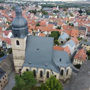 Aerial view of St. Peter and Paul Church, Lutherstadt Eisleben Luftaufnahme der St. Petri Paul Kirche, Lutherstadt Eisleben