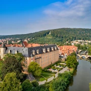 Lufbild vom Welfenschloss in Hann. Münden