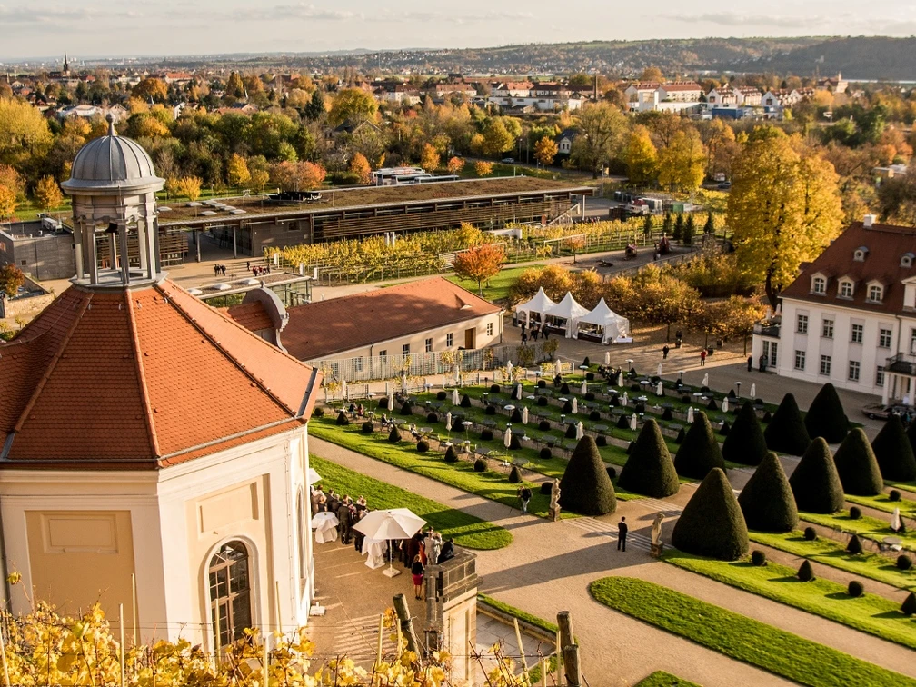 Schloss Wackerbarth im Herbst
