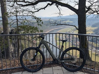 Fahrrad an der Bastei