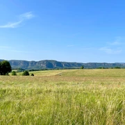Panoramablick von Lichtenhain zu den Felsriffen der Affen- und Schrammsteine