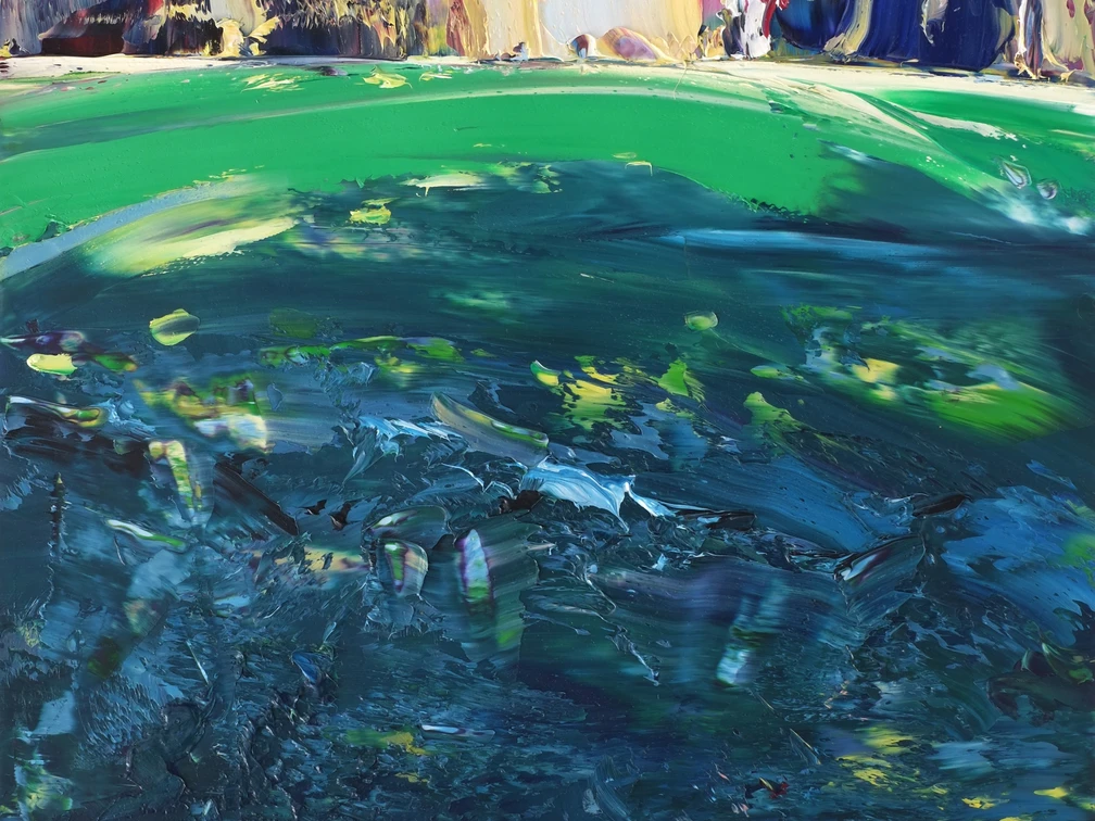 Yuriy Ivashkevich, Der Weg zum Horizont IV, Papier, Öl, 2018.jpg