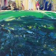 Yuriy Ivashkevich, Der Weg zum Horizont IV, Papier, Öl, 2018.jpg