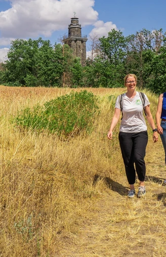Weg zum Bismarckturm auf dem Wachtelberg bei Wurzen