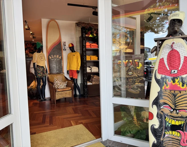 Eingang zum Shop Aloha from Sylt