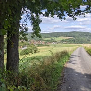 Blick aus dem Wald auf Altenlotheim