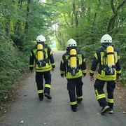 Die Feuerwehr Orke (Vöhl) unterwegs auf dem Kellerwaldsteig - Es wird für einen Spendenlauf trainiert!